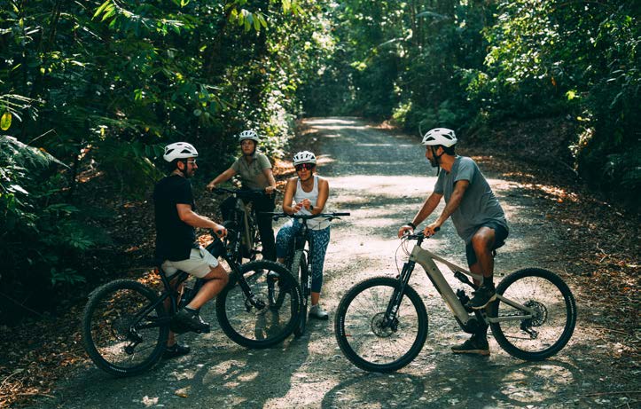 Cycling near the coast in the Osa Peninsula