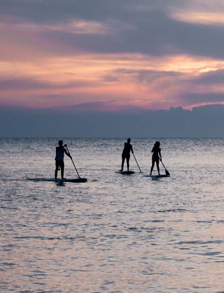 Paddle boarding on the Pacific coast of Costa Rica