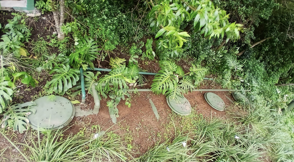 Six-stage greywater treatment process at Monteverde Lodge